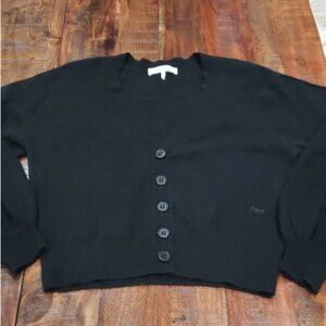 FRAME Black Button-Up Women's Cardigan